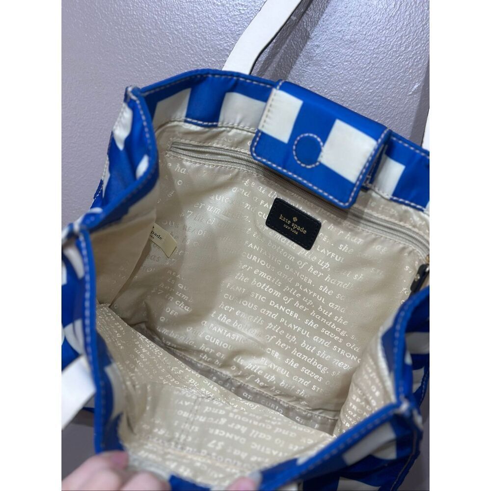 Kate Spade Purse Berry Street Elise Checkered Tote Handbag Purse - Picture 5 of 5